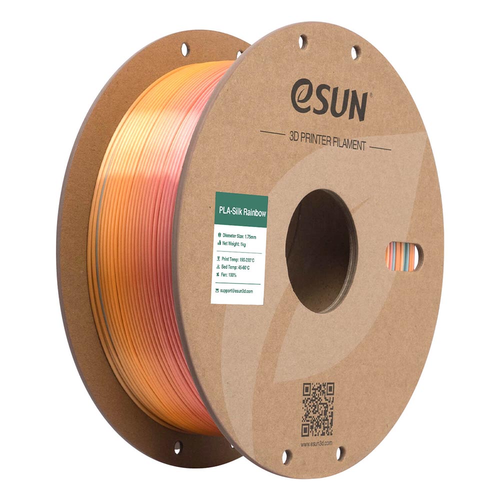 eSUN ePLA-Silk Rainbow 3D nyomtató filament 1.75 mm, 1 kg