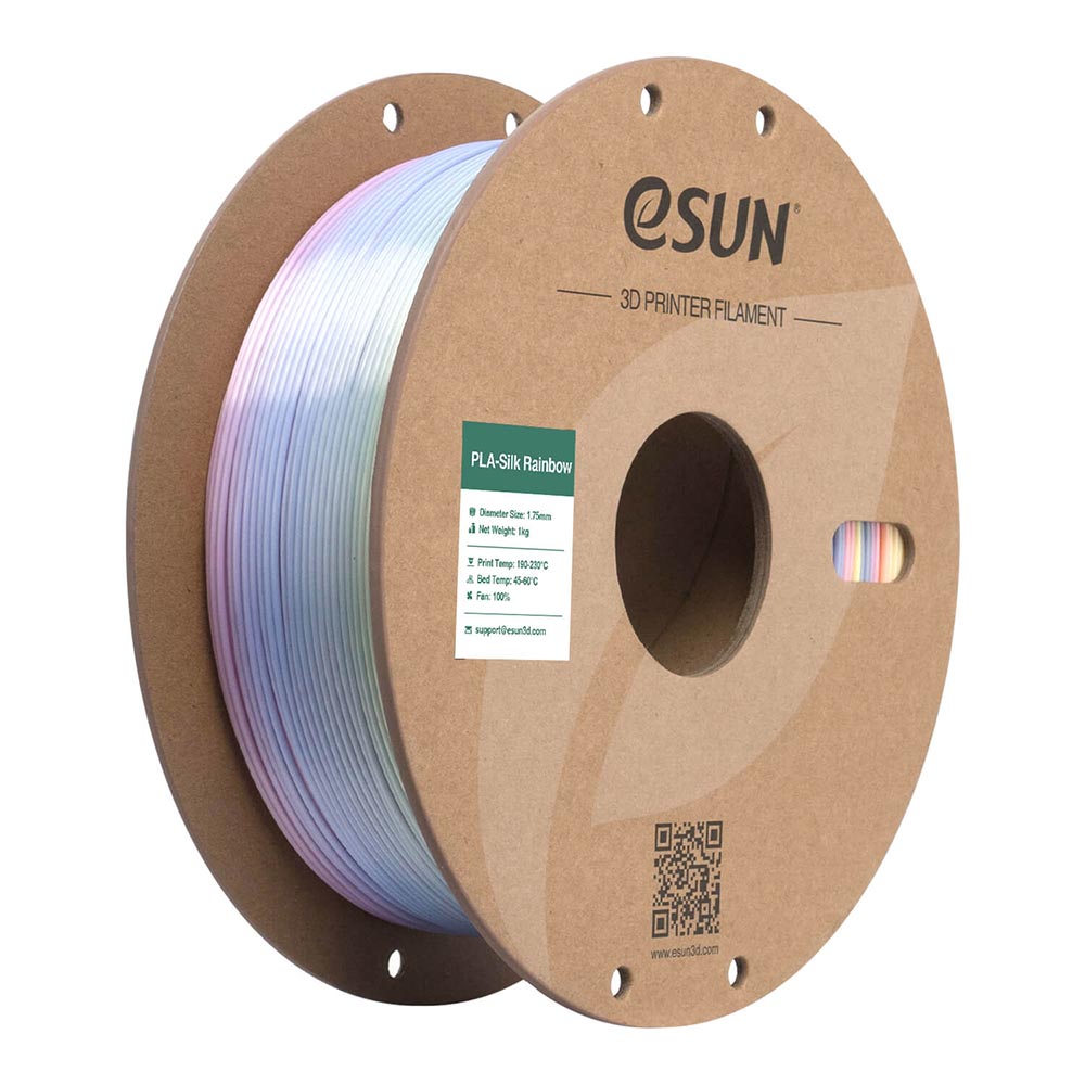 eSUN ePLA-Silk Rainbow 3D nyomtató filament 1.75 mm, 1 kg
