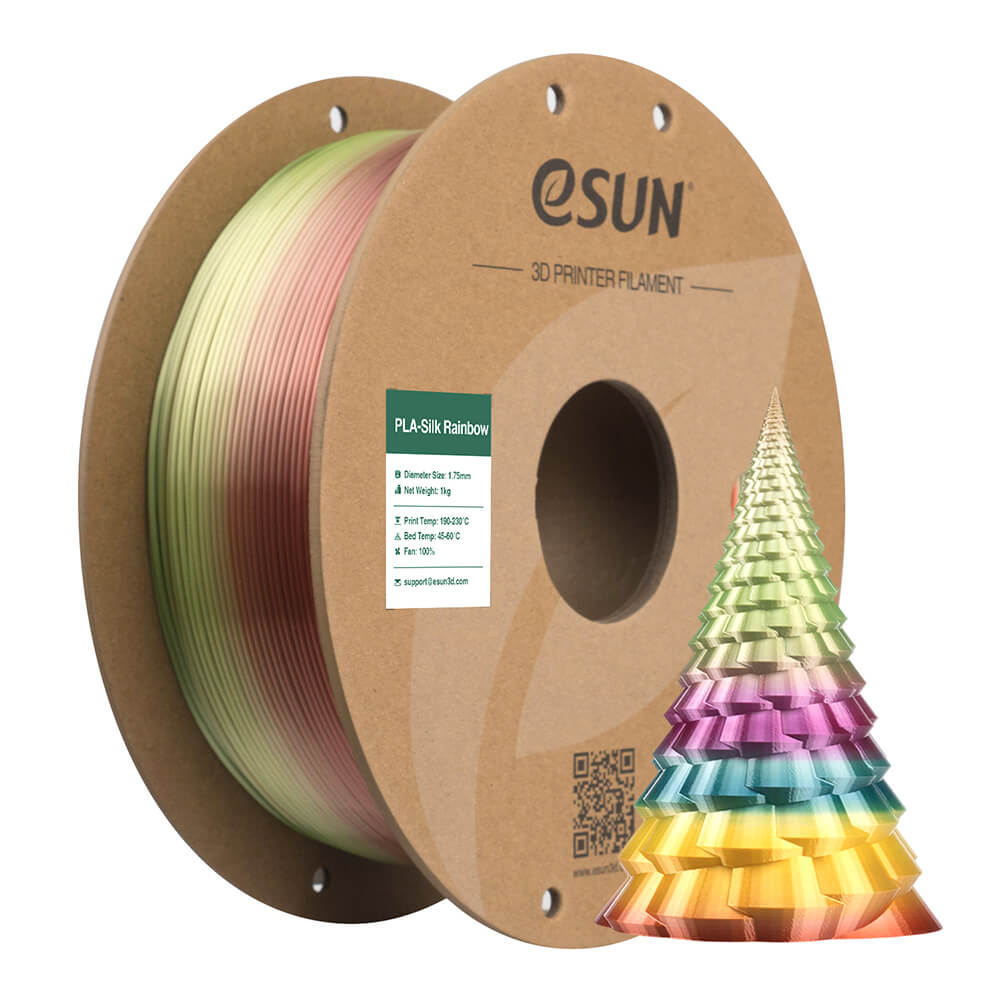 eSUN ePLA-Silk Rainbow 3D nyomtató filament 1.75 mm, 1 kg