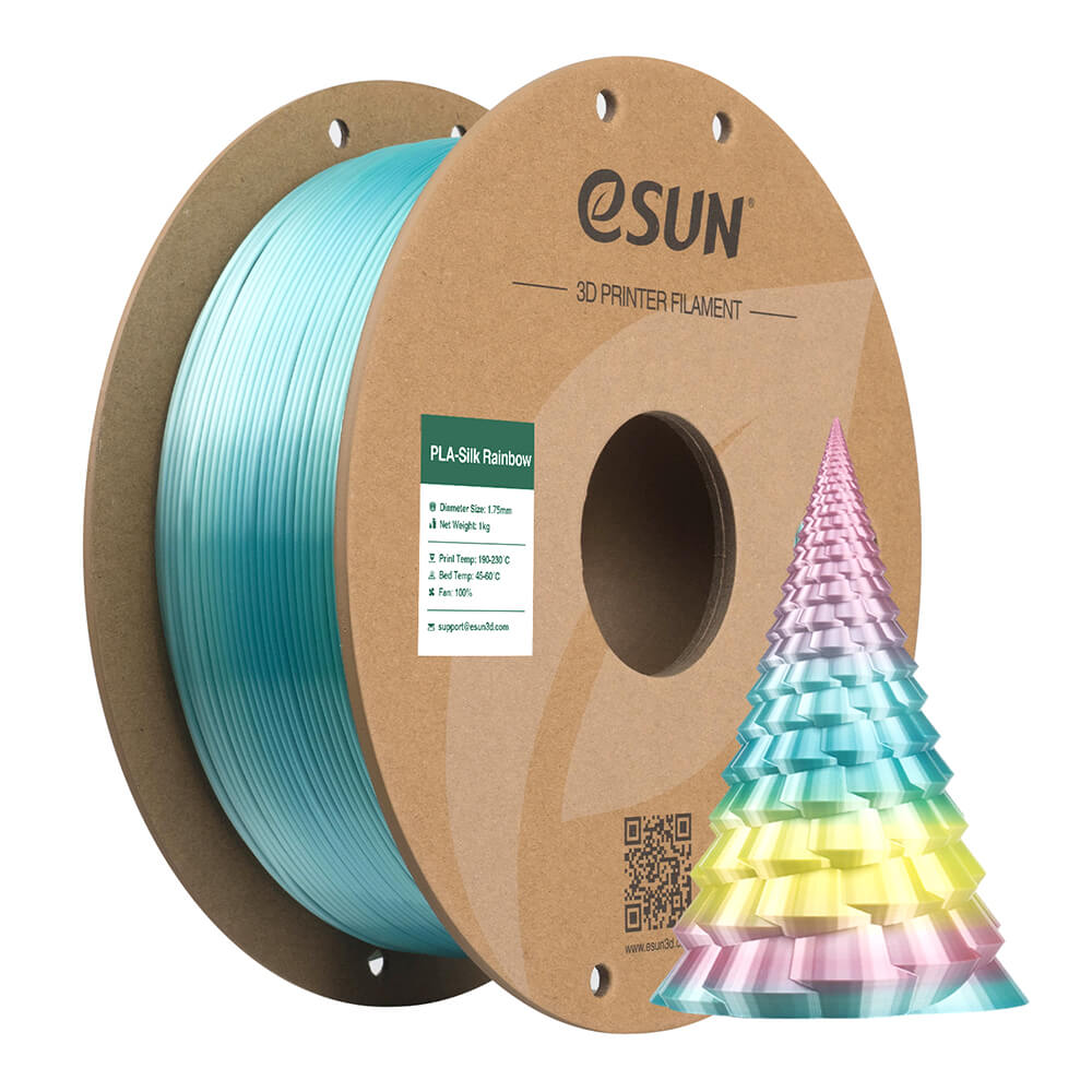 eSUN ePLA-Silk Rainbow 3D nyomtató filament 1.75 mm, 1 kg